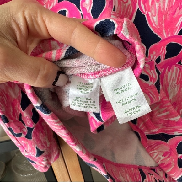 Lilly Pulitzer Zip up Jacket Skipper Popover Flamingo print Resortwear active - Picture 8 of 10